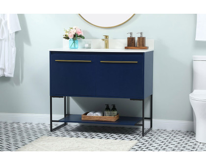 Elegant Bathroom Vanity - Blue (VF42540MBL-BS)