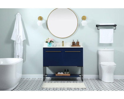 Elegant Bathroom Vanity - Blue (VF42540MBL-BS)