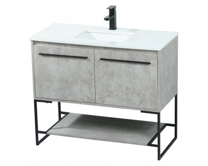 Elegant Bathroom Vanity - Concrete Gray (VF42540MCG)