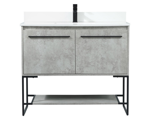 Elegant Bathroom Vanity - Concrete Gray (VF42540MCG-BS)