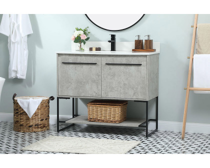 Elegant Bathroom Vanity - Concrete Gray (VF42540MCG-BS)