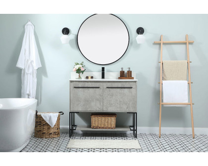 Elegant Bathroom Vanity - Concrete Gray (VF42540MCG-BS)