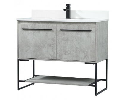 Elegant Bathroom Vanity - Concrete Gray (VF42540MCG-BS)