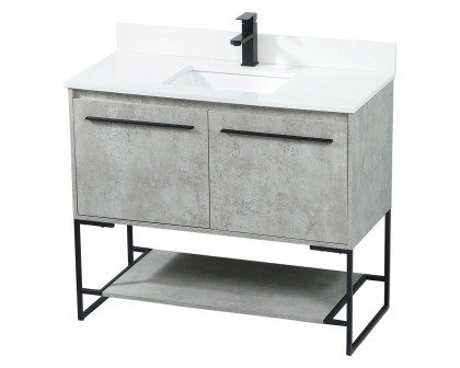 Elegant Bathroom Vanity - Concrete Gray (VF42540MCG-BS)