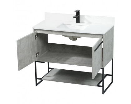 Elegant Bathroom Vanity - Concrete Gray (VF42540MCG-BS)