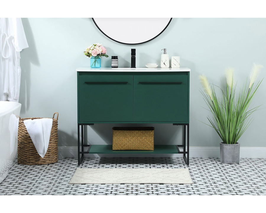 Elegant Bathroom Vanity - Green (VF42540MGN)