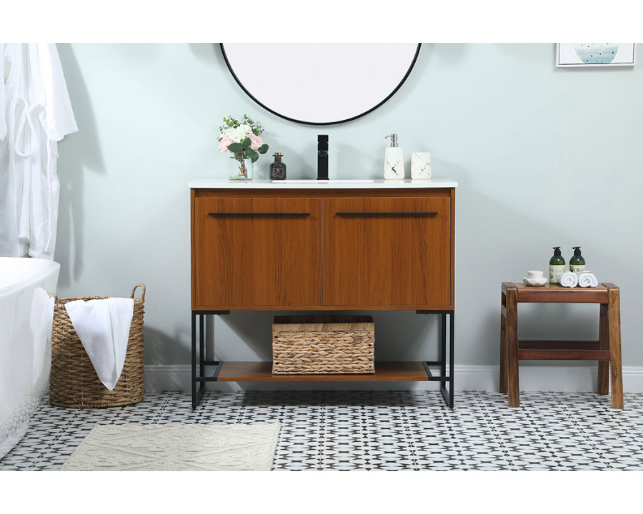 Elegant Bathroom Vanity - Teak (VF42540MTK)