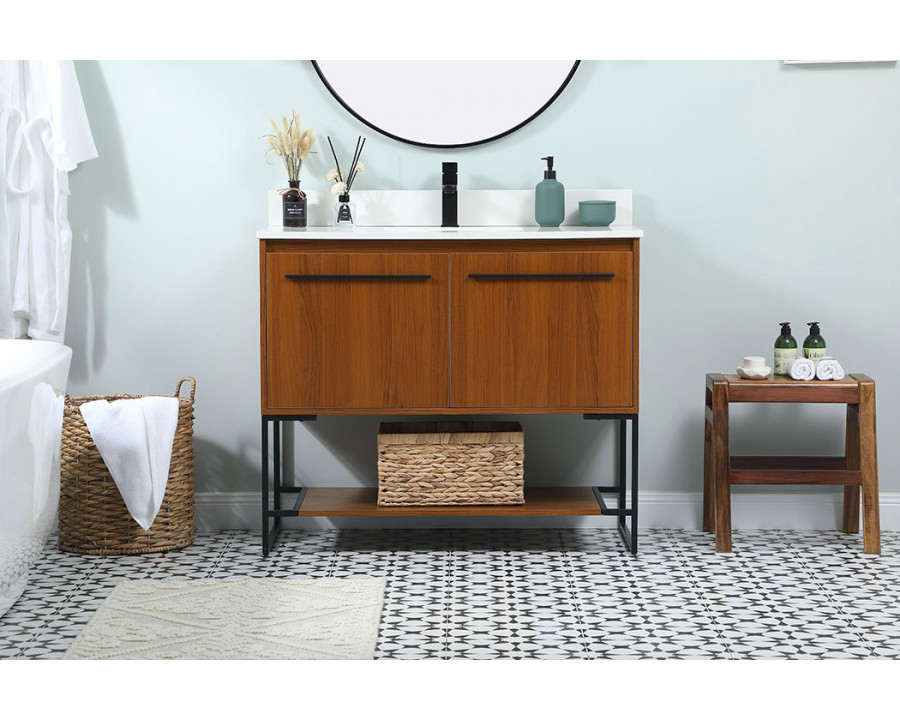 Elegant Bathroom Vanity - Teak (VF42540MTK-BS)