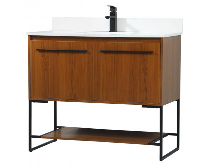 Elegant Bathroom Vanity - Teak (VF42540MTK-BS)