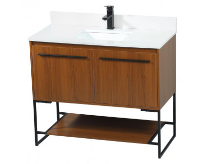 Elegant Bathroom Vanity - Teak (VF42540MTK-BS)