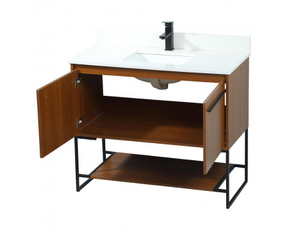 Elegant Bathroom Vanity - Teak (VF42540MTK-BS)