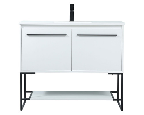 Elegant Bathroom Vanity - White (VF42540MWH)