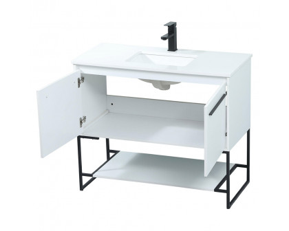 Elegant Bathroom Vanity - White (VF42540MWH)