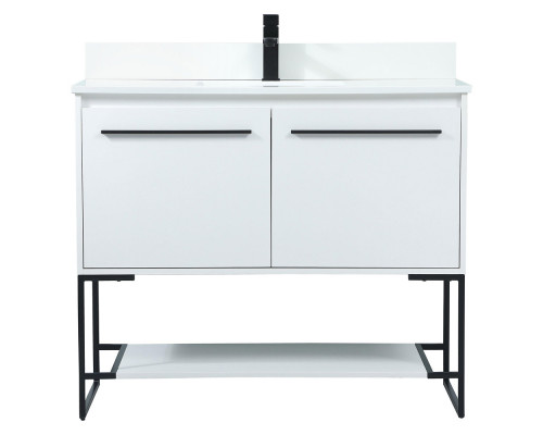 Elegant Bathroom Vanity - White (VF42540MWH-BS)