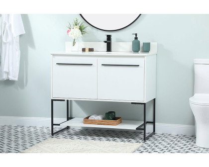 Elegant Bathroom Vanity - White (VF42540MWH-BS)