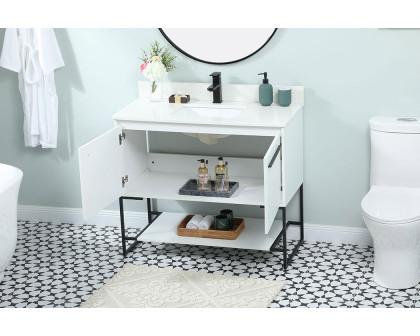 Elegant Bathroom Vanity - White (VF42540MWH-BS)