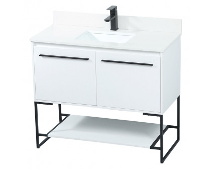 Elegant Bathroom Vanity - White (VF42540MWH-BS)