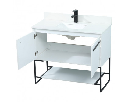 Elegant Bathroom Vanity - White (VF42540MWH-BS)