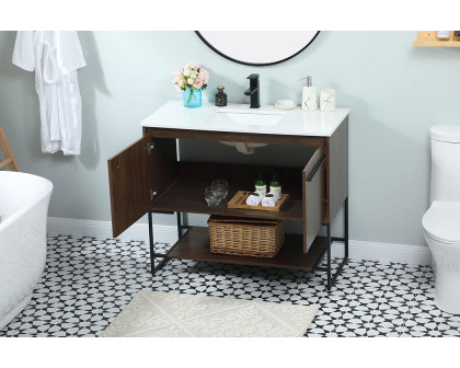 Elegant Bathroom Vanity - Walnut (VF42540MWT)