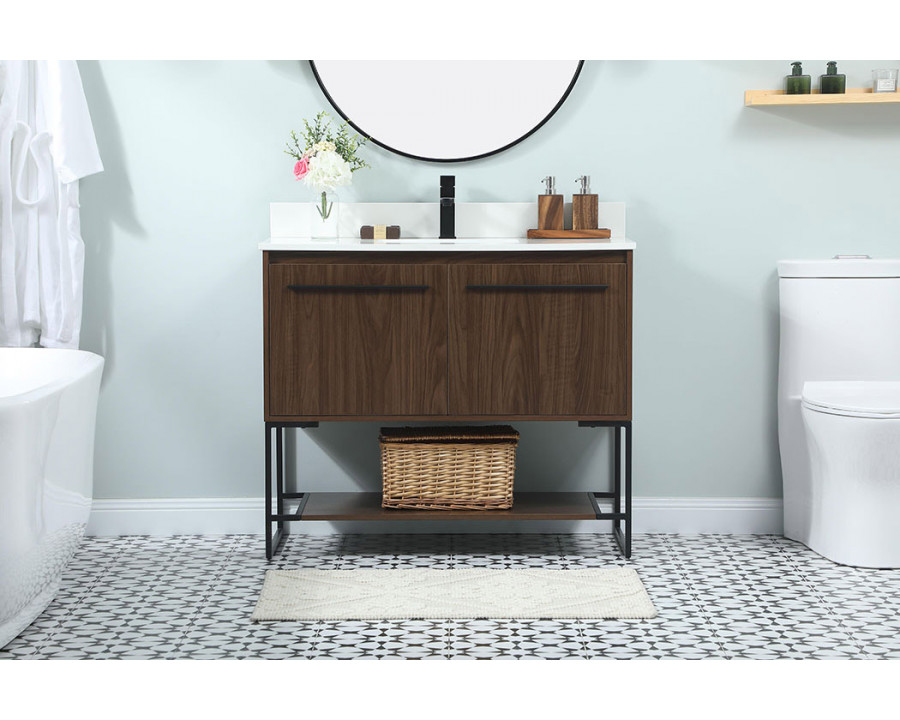 Elegant Bathroom Vanity - Walnut (VF42540MWT-BS)