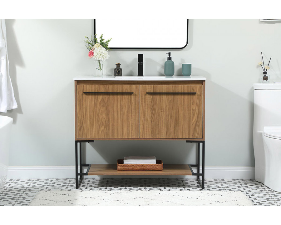 Elegant Bathroom Vanity - Walnut Brown (VF42540WB)