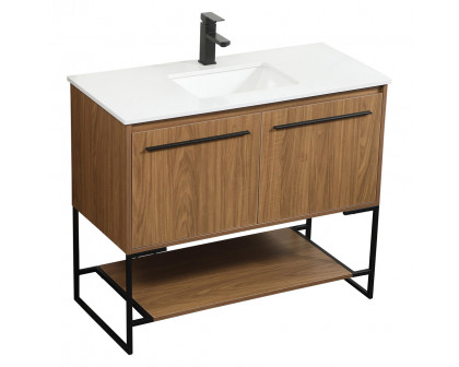 Elegant Bathroom Vanity - Walnut Brown (VF42540WB)