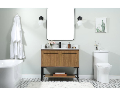 Elegant Bathroom Vanity - Walnut Brown (VF42540WB-BS)