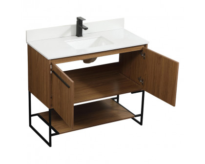 Elegant Bathroom Vanity - Walnut Brown (VF42540WB-BS)