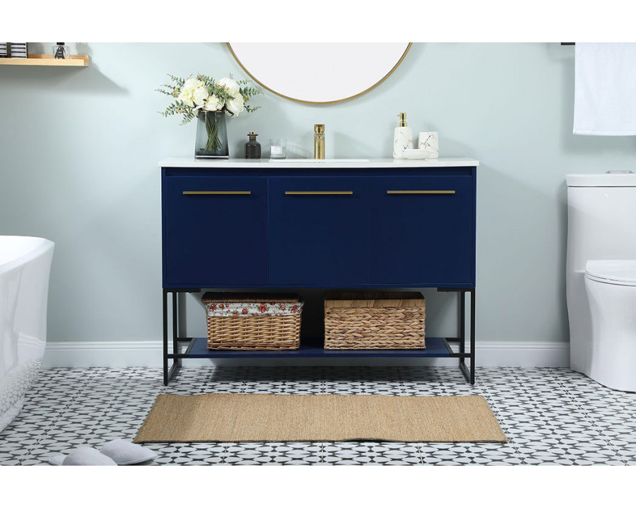 Elegant Bathroom Vanity - Blue (VF42548MBL)