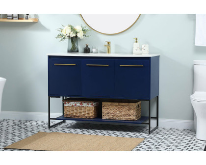 Elegant Bathroom Vanity - Blue (VF42548MBL)