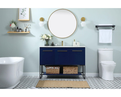 Elegant Bathroom Vanity - Blue (VF42548MBL)