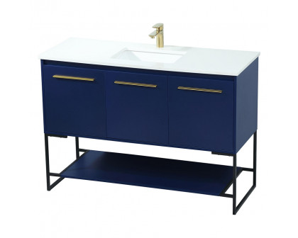 Elegant Bathroom Vanity - Blue (VF42548MBL)