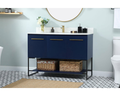 Elegant Bathroom Vanity - Blue (VF42548MBL-BS)