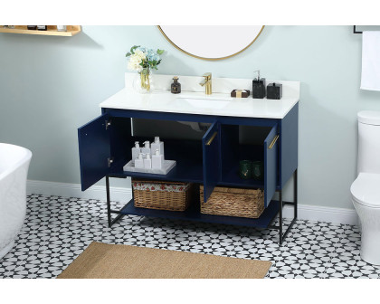 Elegant Bathroom Vanity - Blue (VF42548MBL-BS)