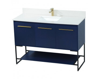 Elegant Bathroom Vanity - Blue (VF42548MBL-BS)