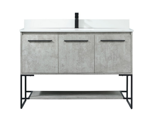 Elegant Bathroom Vanity - Concrete Gray (VF42548MCG-BS)