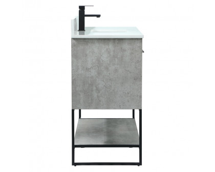 Elegant Bathroom Vanity - Concrete Gray (VF42548MCG-BS)