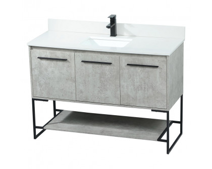 Elegant Bathroom Vanity - Concrete Gray (VF42548MCG-BS)