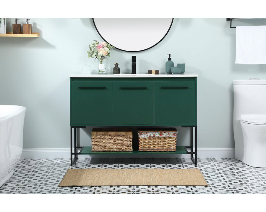 Elegant Bathroom Vanity - Green (VF42548MGN)