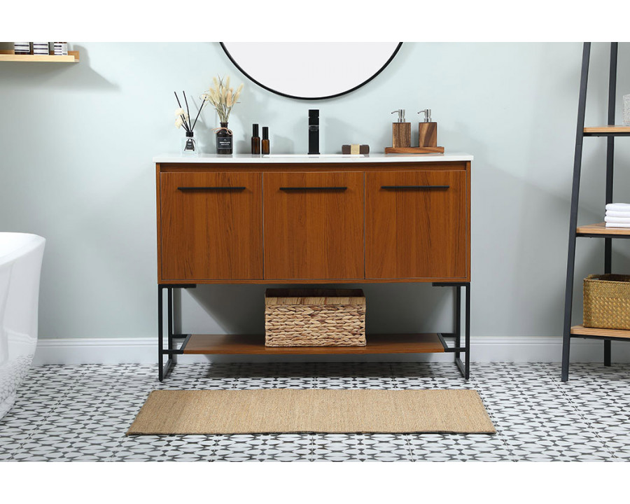 Elegant Bathroom Vanity - Teak (VF42548MTK)