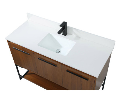 Elegant Bathroom Vanity - Teak (VF42548MTK-BS)