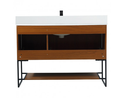 Elegant Bathroom Vanity - Teak (VF42548MTK-BS)