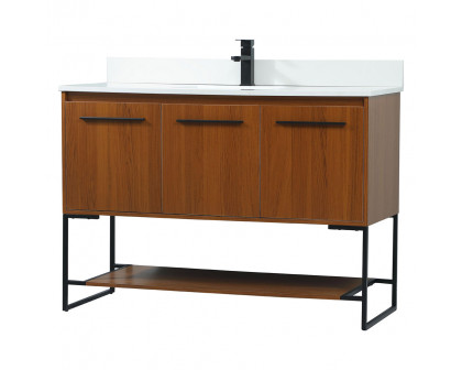 Elegant Bathroom Vanity - Teak (VF42548MTK-BS)