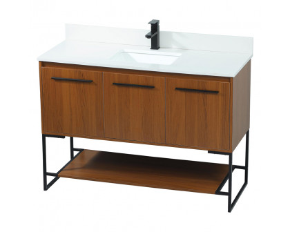 Elegant Bathroom Vanity - Teak (VF42548MTK-BS)