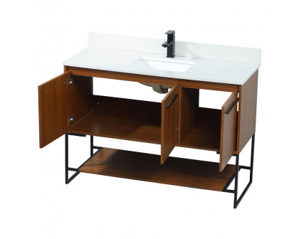 Elegant Bathroom Vanity - Teak (VF42548MTK-BS)