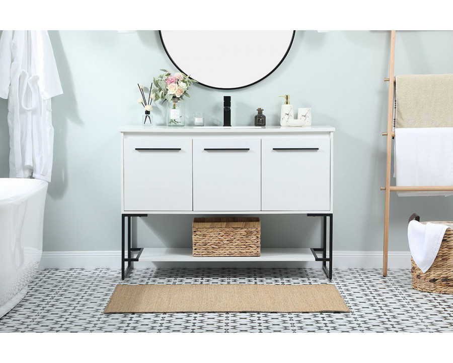 Elegant Bathroom Vanity - White (VF42548MWH)