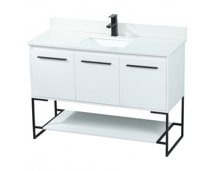 Elegant Bathroom Vanity - White (VF42548MWH-BS)