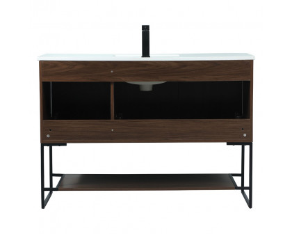 Elegant Bathroom Vanity - Walnut (VF42548MWT)