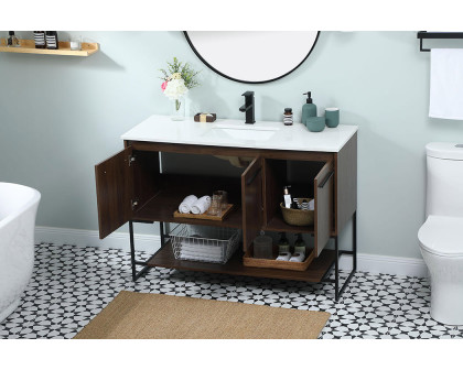 Elegant Bathroom Vanity - Walnut (VF42548MWT)