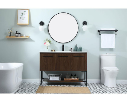 Elegant Bathroom Vanity - Walnut (VF42548MWT)